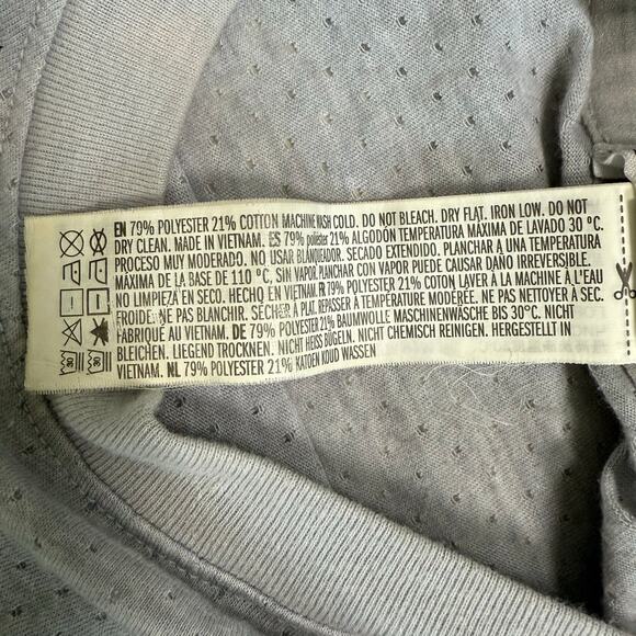 Forever 21 Mesh Muscle Tank Top Women's Size Small Light Blue / Gray Athleisure - Picture 4 of 6